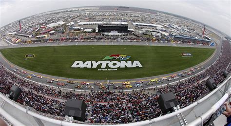 Daytona motor speedway - DAYTONA BEACH, FLORIDA - FEBRUARY 14: A general view of cars on-track during the NASCAR Cup Series 63rd Annual Daytona 500 at Daytona International Speedway on February 14, 2021 in Daytona Beach ...